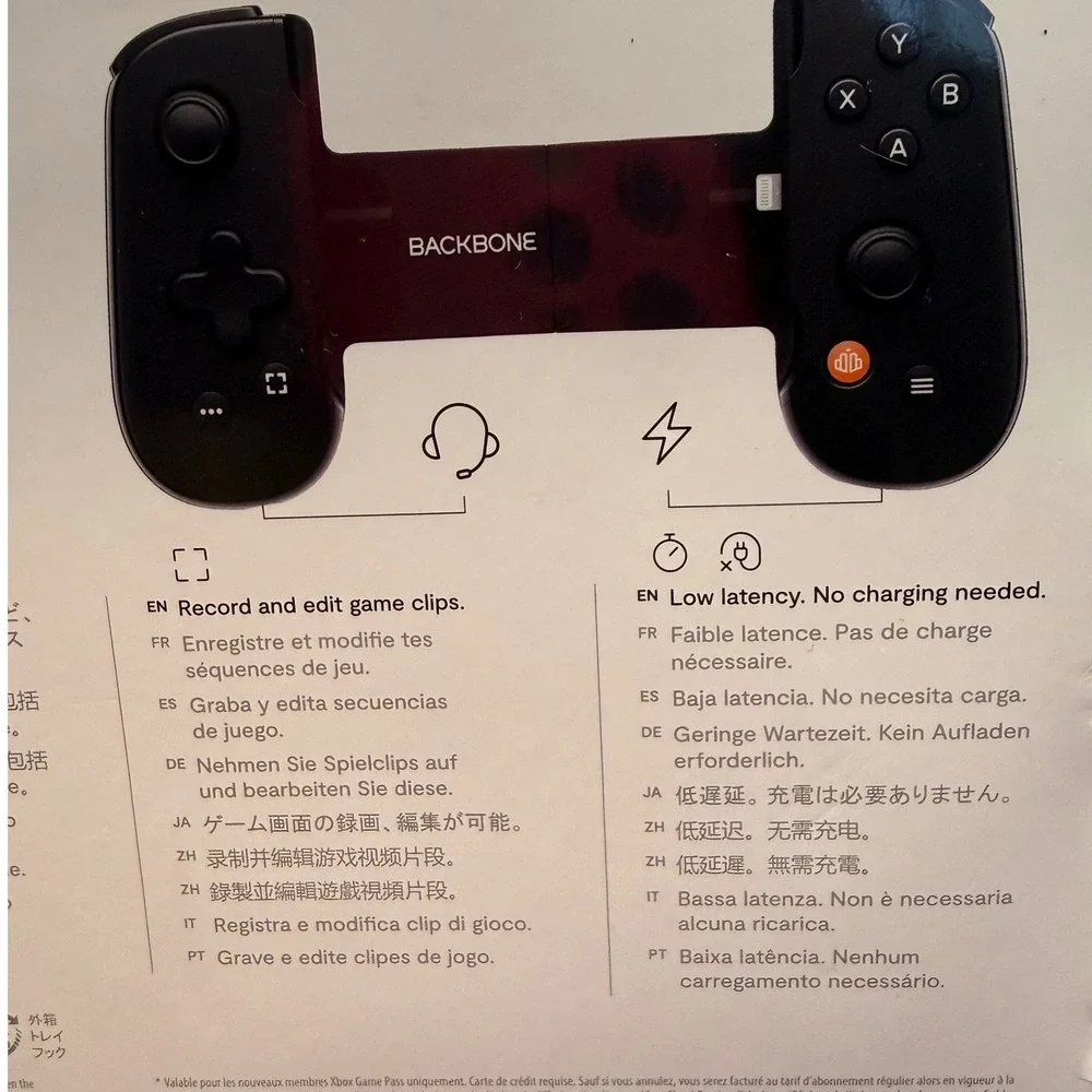 Backbone One Controller for Xbox iPhone Gaming‎ Remote Black